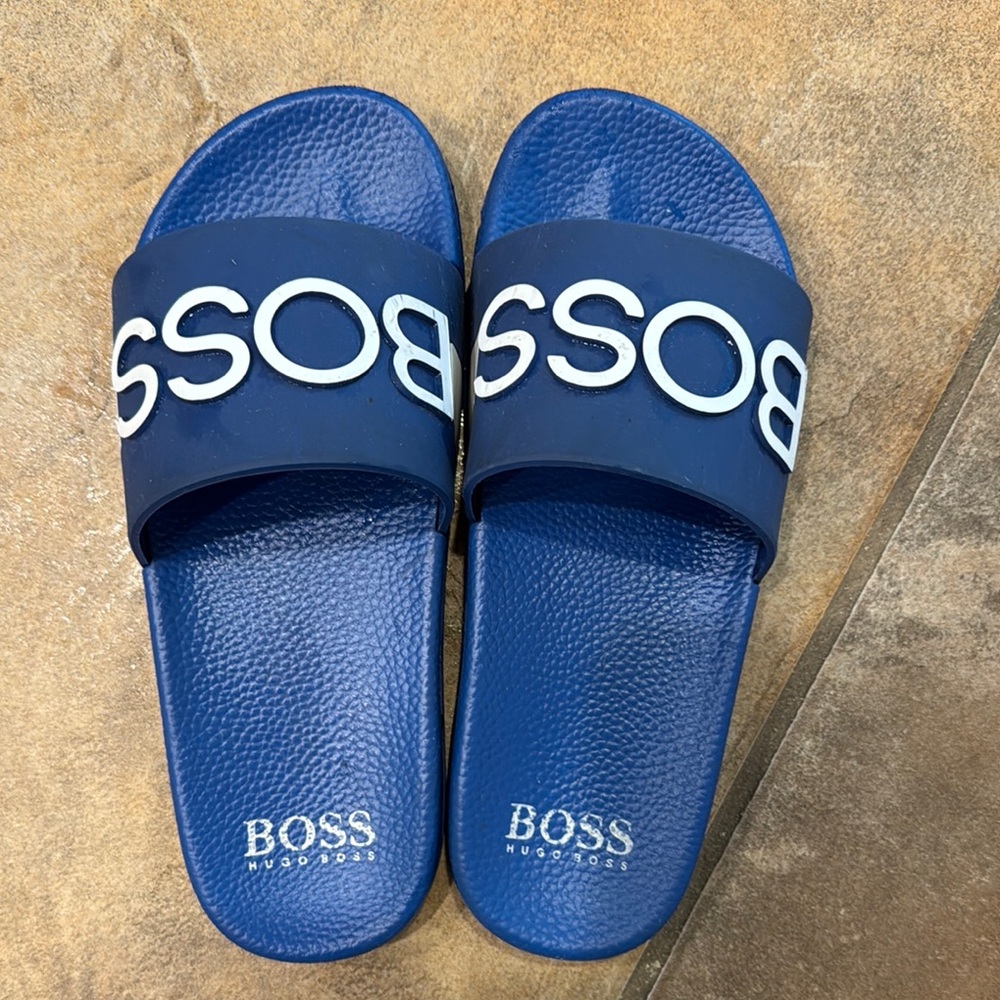 Hugo Boss Blue Slides size 34